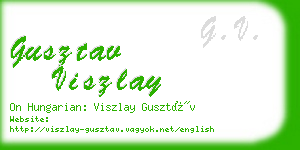 gusztav viszlay business card